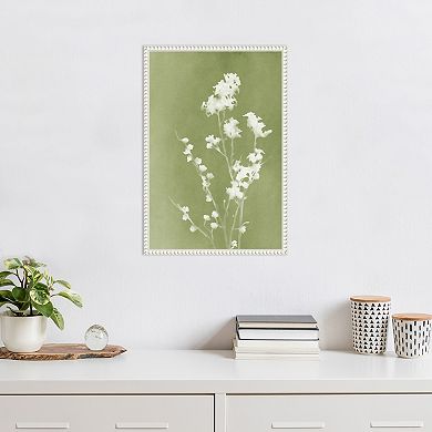 Amanti Art Monograph Green Flowers by Amini54 Canvas Wall Art