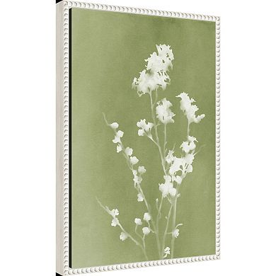 Amanti Art Monograph Green Flowers by Amini54 Canvas Wall Art