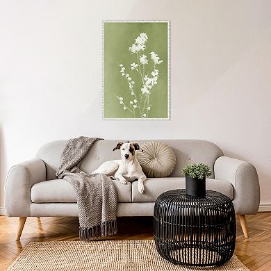 Amanti Art Monograph Green Flowers by Amini54 Canvas Wall Art