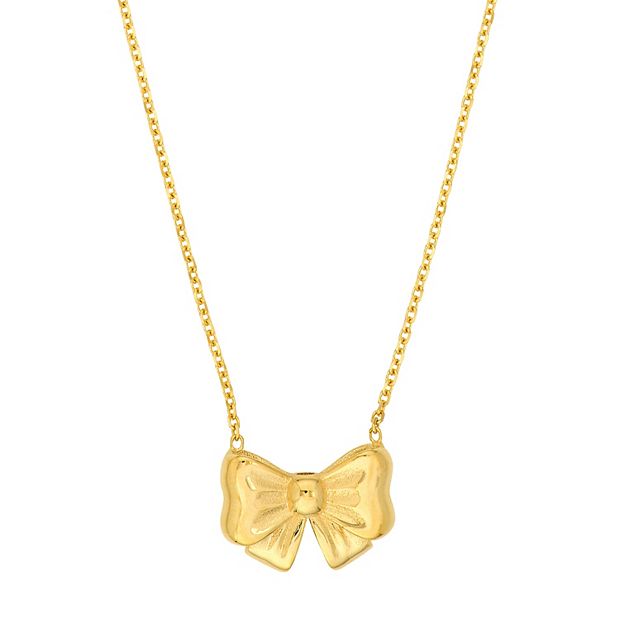 【HYERES LOR】22FW★ Cupid 14K bow part 2 dia necklace HYERES LOR】22FW☆ Cupid 14K bow part 2 dia necklace