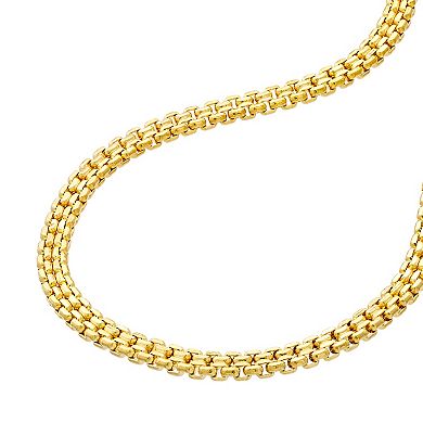 Color Romance 14k Gold 2.5 mm Hollow Textured Bismark Bracelet