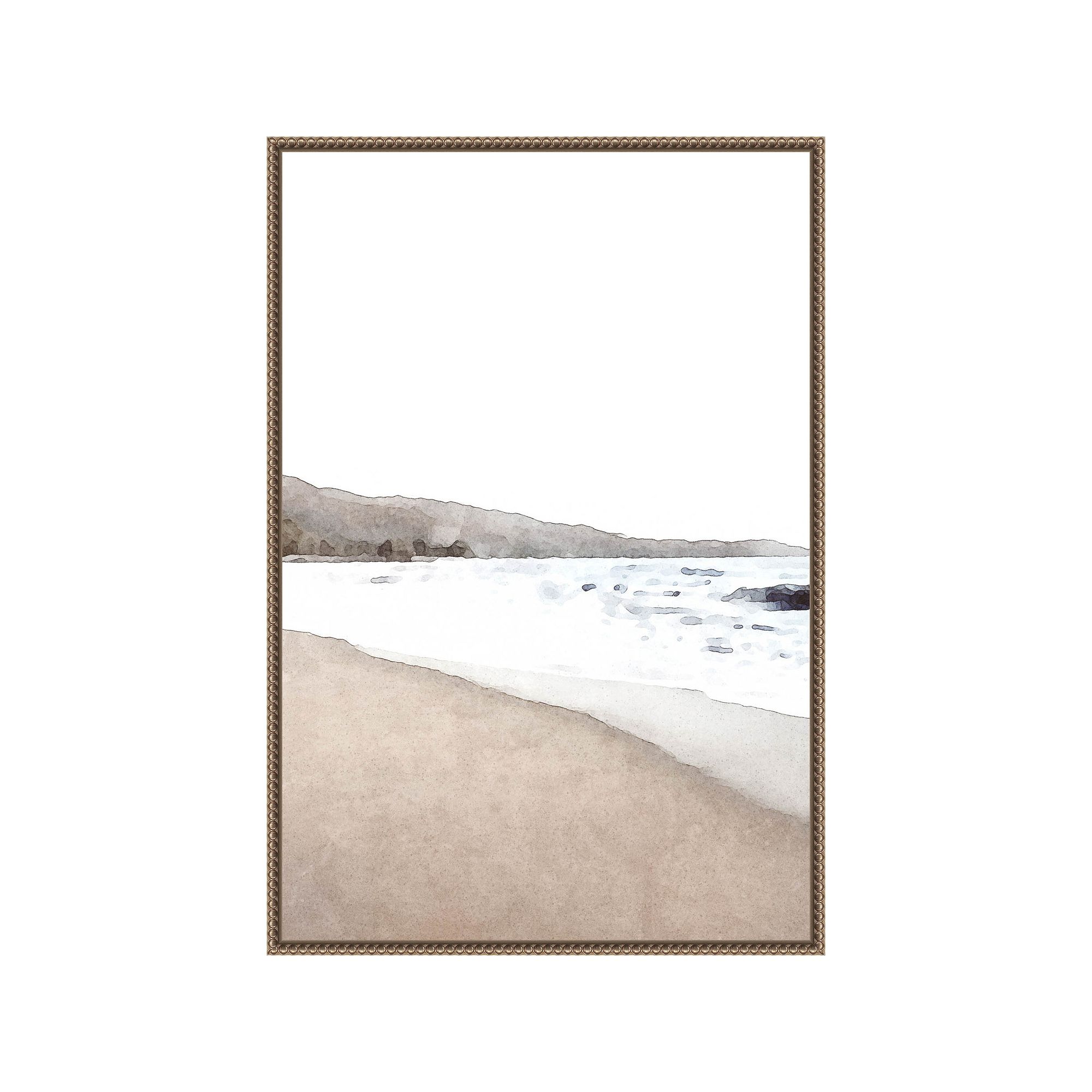 Amanti Art Neutral Beach by Melloi Art Prints Canvas Wall Art, Bronze