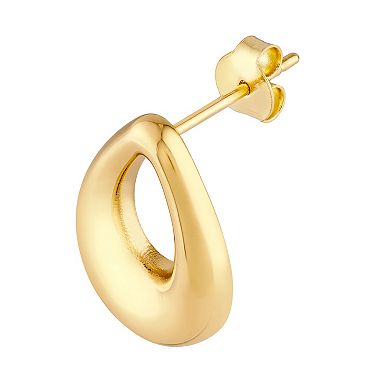 Color Romance 14k Gold Open Teardrop Stud Earrings