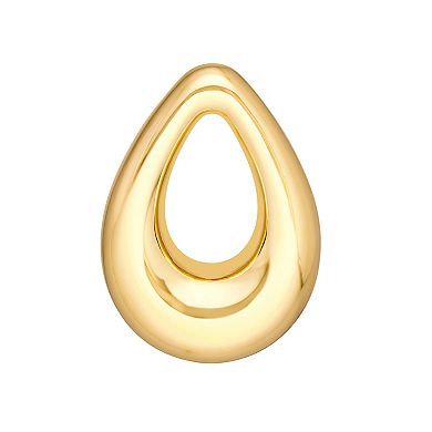 Color Romance 14k Gold Open Teardrop Stud Earrings