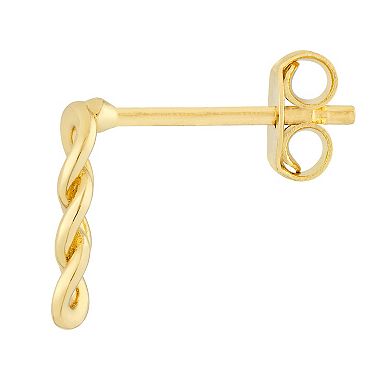 Color Romance 14k Gold Triple Link Drop Earrings