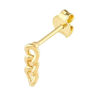 Color Romance 14k Gold Triple Link Drop Earrings