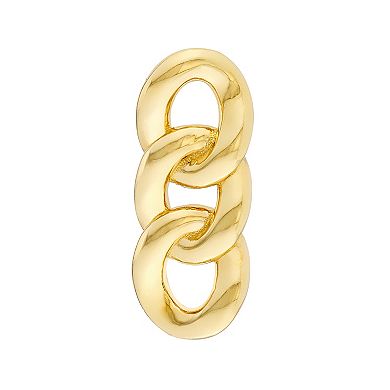 Color Romance 14k Gold Triple Link Drop Earrings