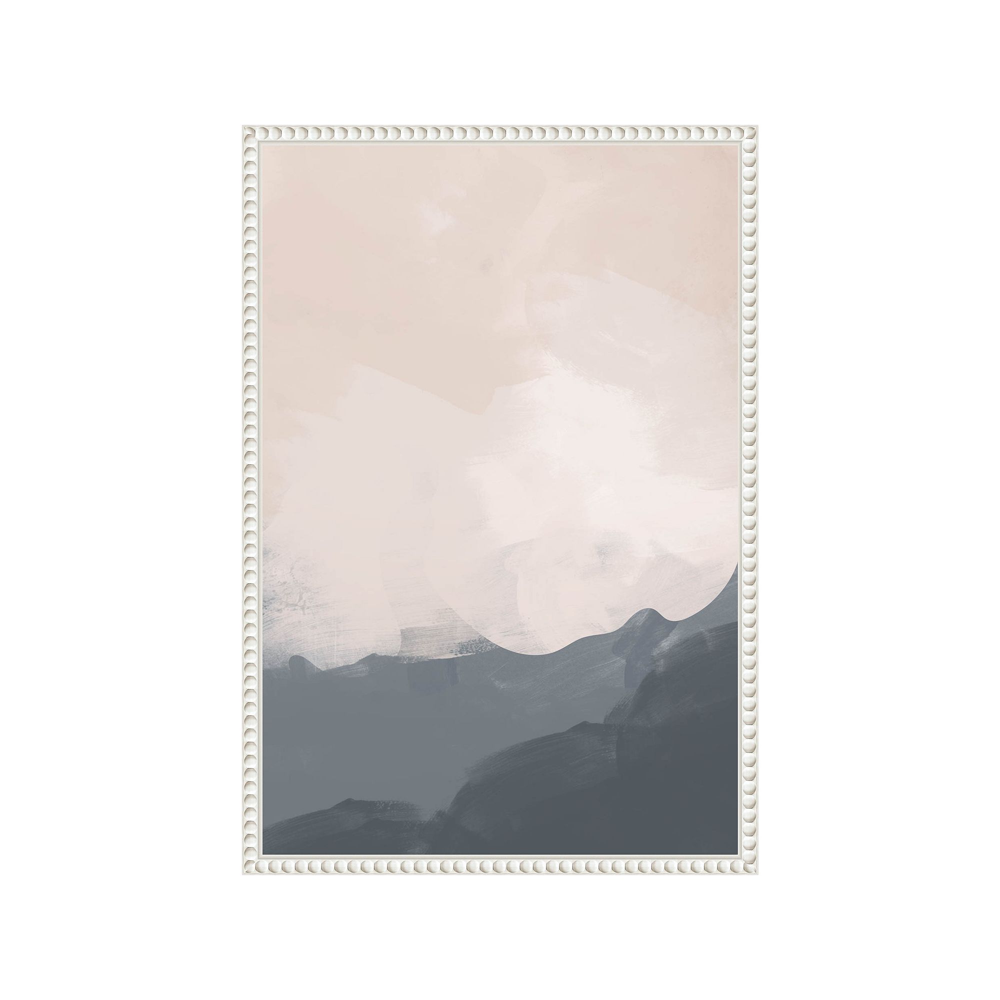 Amanti Art Neutral Mountain Line by Melloi Art Prints Canvas Wall Art, Whit