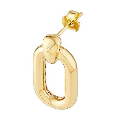 Color Romance Gold Tone Oval Door Knocker Earrings