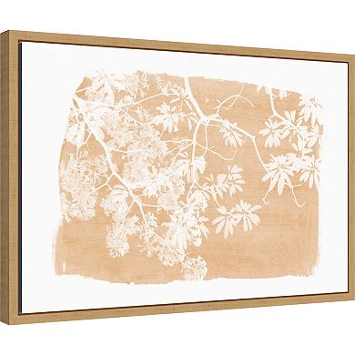 Amanti Art Orange Tree Foliage Silhouette by Amini54 Canvas Wall Art
