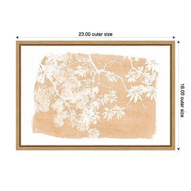 Amanti Art Orange Tree Foliage Silhouette by Amini54 Canvas Wall Art