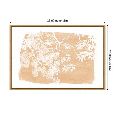 Amanti Art Orange Tree Foliage Silhouette by Amini54 Canvas Wall Art