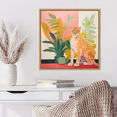 Amanti Art Pet Cheetah I by Walker Noble Framed Canvas Wall Art