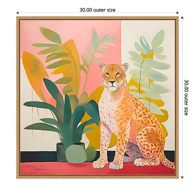 Amanti Art Pet Cheetah I by Walker Noble Framed Canvas Wall Art