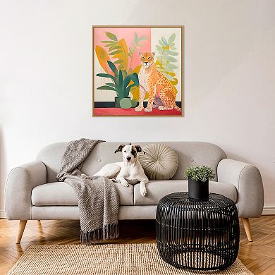 Amanti Art Pet Cheetah I by Walker Noble Framed Canvas Wall Art