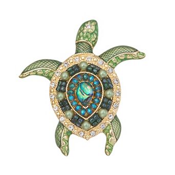 Napier Gold Tone Turtle Pin