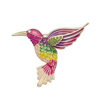 Napier Gold Tone Hummingbird Pin