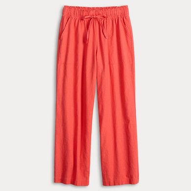 Petite Sonoma Goods For Life® Linen Wide Leg Ankle Pants