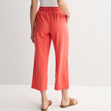 Petite Sonoma Goods For Life® Linen Wide Leg Ankle Pants
