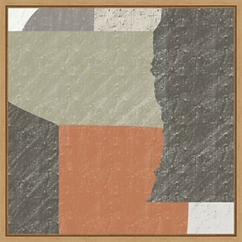 Amanti Art Rough Paper Cut Out Framed Canvas Wall Art