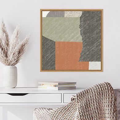 Amanti Art Rough Paper Cut Out Framed Canvas Wall Art