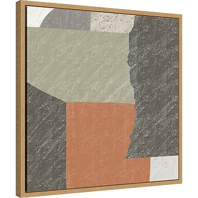 Amanti Art Rough Paper Cut Out Framed Canvas Wall Art
