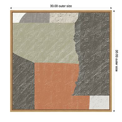 Amanti Art Rough Paper Cut Out Framed Canvas Wall Art