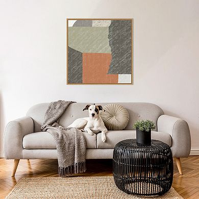Amanti Art Rough Paper Cut Out Framed Canvas Wall Art