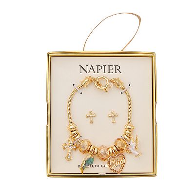 Charm Bracelet Kohls Pandora Napier Gold Tone Faith Charm