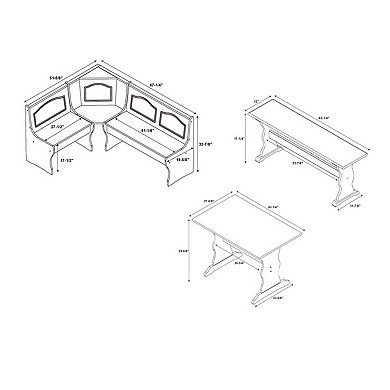 Linon Chelsea Nook with Cushion Set