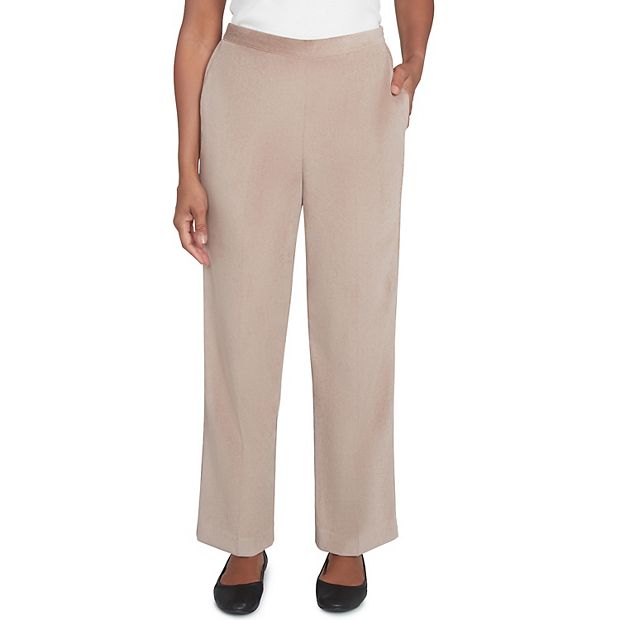 Petite Alfred Dunner Classic Pleated Medium Mid Rise Pants