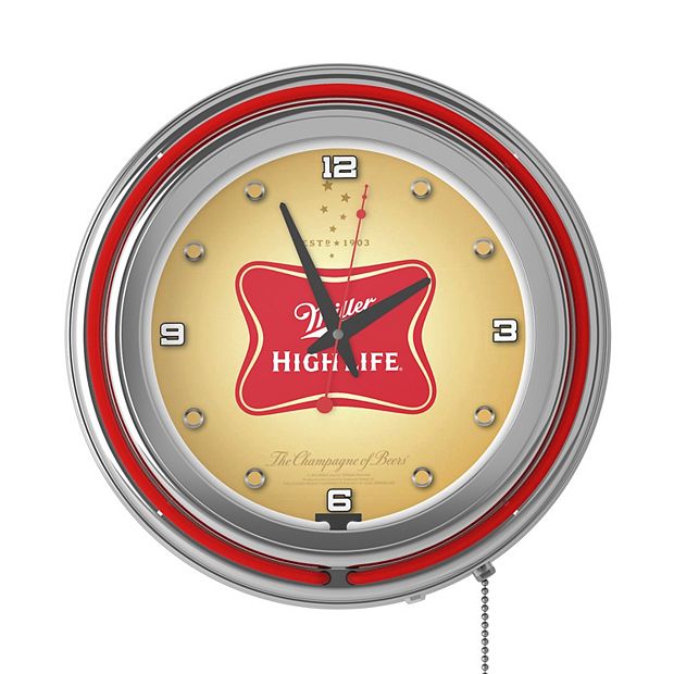 Chrome Neon Reflector Clock Trademark Gameroom University Of Georgia ...