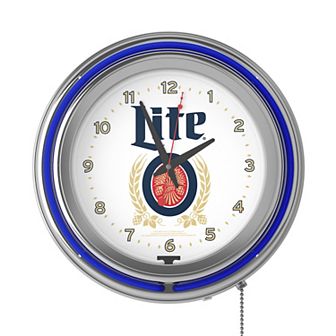 Trademark Gameroom Miller Lite Retro Neon Wall Clock