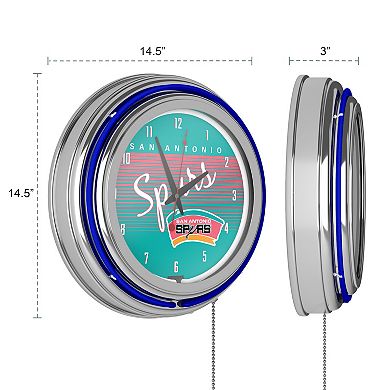 San Antonio Spurs Clock Neon San Antonio Spurs Wall Clock - Retro Light ...
