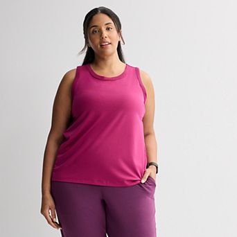 Plus Size Tek Gear® Pleat Easy Tank Top