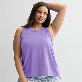 Plus Size Tek Gear® Pleat Easy Tank Top
