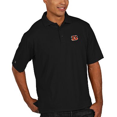 Antigua Cincinnati Bengals Pique Xtra-Lite Polo - Black