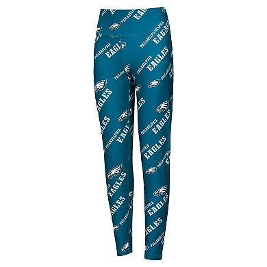 Women's Concepts Sport Midnight Green Philadelphia Eagles Breakthrough Allover Print Knit Leggings