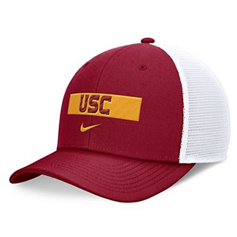 Men's Nike Cardinal/White USC Trojans 2024 Sideline Trucker Adjustable Hat