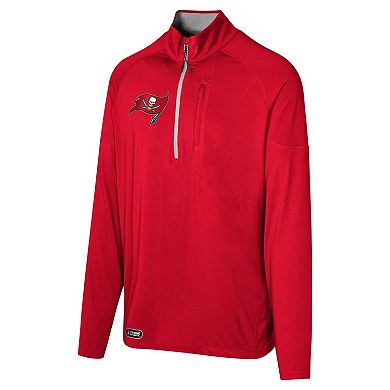 Men's Red Tampa Bay Buccaneers Grind Iron Quarter-Zip Top