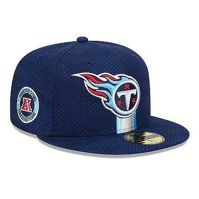 Men's New Era Navy Tennessee Titans 2024 Sideline 59FIFTY Fitted Hat