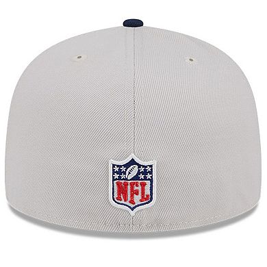 Men's New Era Stone/Navy Dallas Cowboys 2024 Sideline Historic 59FIFTY Fitted Hat