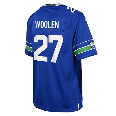 Youth Nike Tariq Woolen Royal Seattle Seahawks Alternate Player Game Jersey