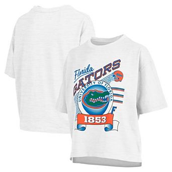 Women's Pressbox White Florida Gators Rock & Roll Slub��T-Shirt
