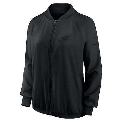 Women's Nike Black Philadelphia Eagles Raglan Full-Zip Jacket