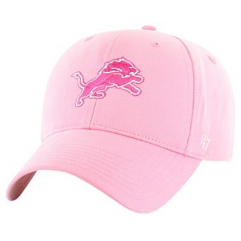 Girls Youth '47 Pink Detroit Lions Rose MVP Adjustable Hat