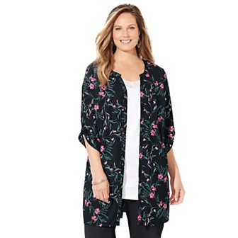 Catherines Women's Plus Size Petite Uptown Tunic Blouse