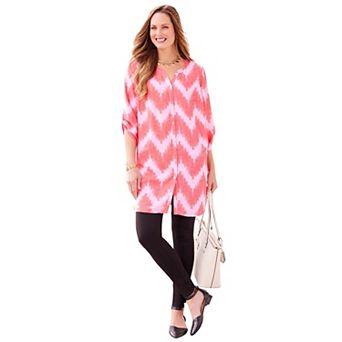 Catherines Women's Plus Size Petite Uptown Tunic Blouse