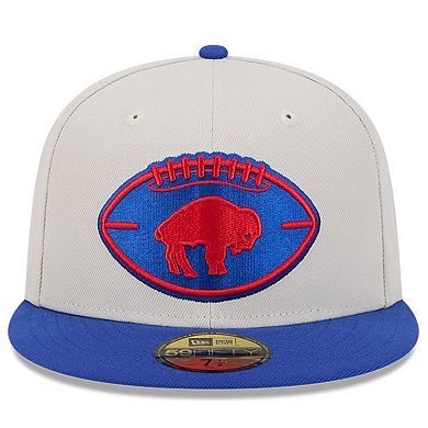 Men's New Era Stone/Royal Buffalo Bills 2024 Sideline Historic 59FIFTY Fitted Hat