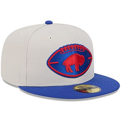 Men's New Era Stone/Royal Buffalo Bills 2024 Sideline Historic 59FIFTY Fitted Hat